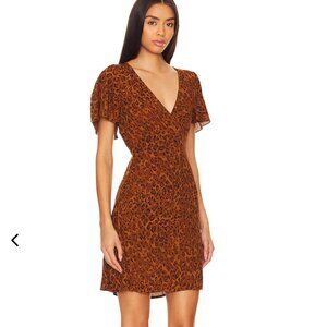 Farida Mini Dress by Faithfull the Brand in Romina color/cheetah/leopard XS